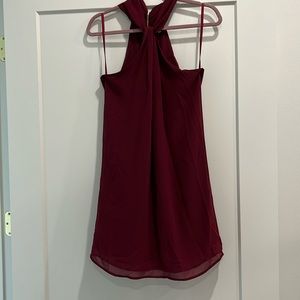 Naked zebra twist front mini dress